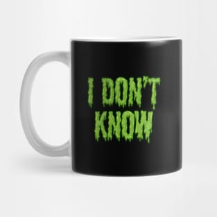 Classic Nickelodeon - I Don't Know - Green Slime Mug